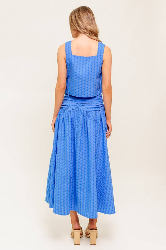URBAN AFFAIR TOP & SKIRT SET - BLUE