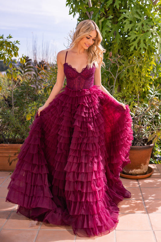 Size Medium, Morgan Gown - Mulberry - FINAL SALE