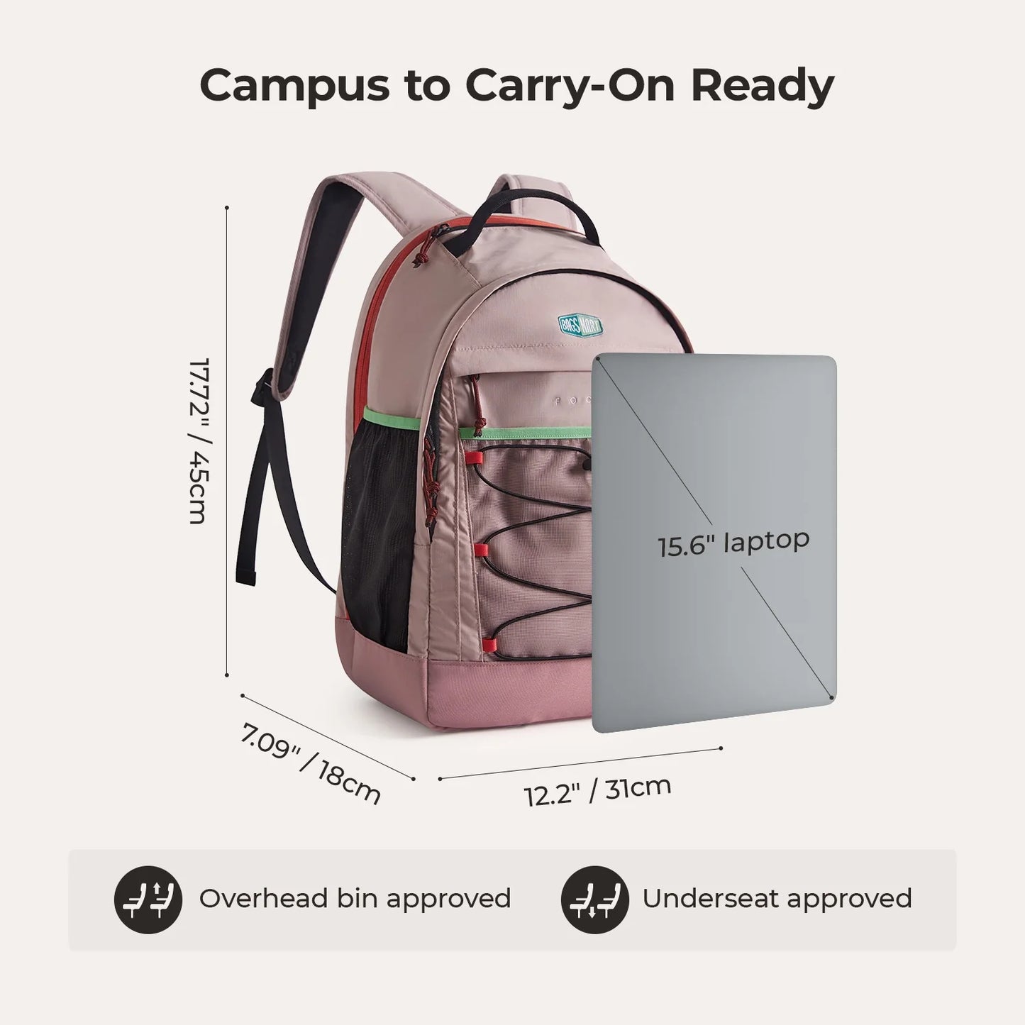 Sac à dos pour ordinateur portable Focus 15,6 pouces 