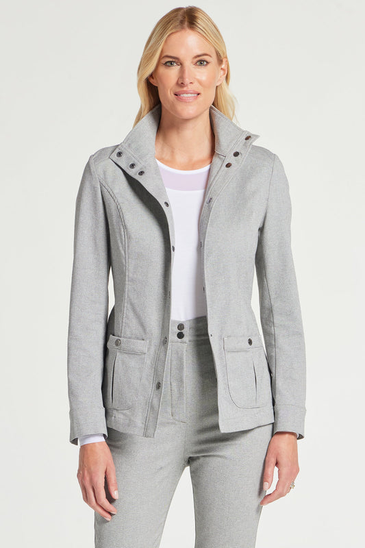 Jane Textured Denim Jacket