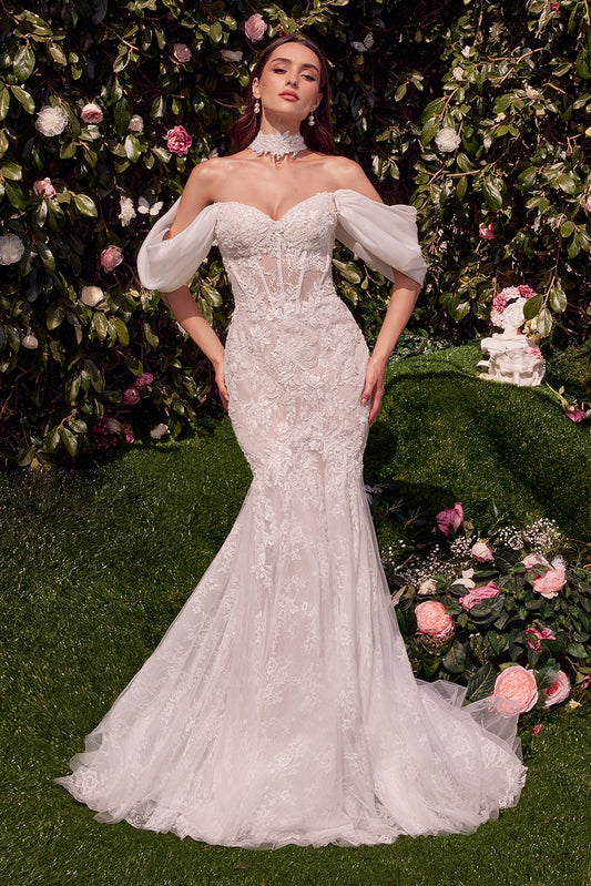 WL031 - Robe de mariée sirène à ailes amovibles - Andrea &amp; Leo