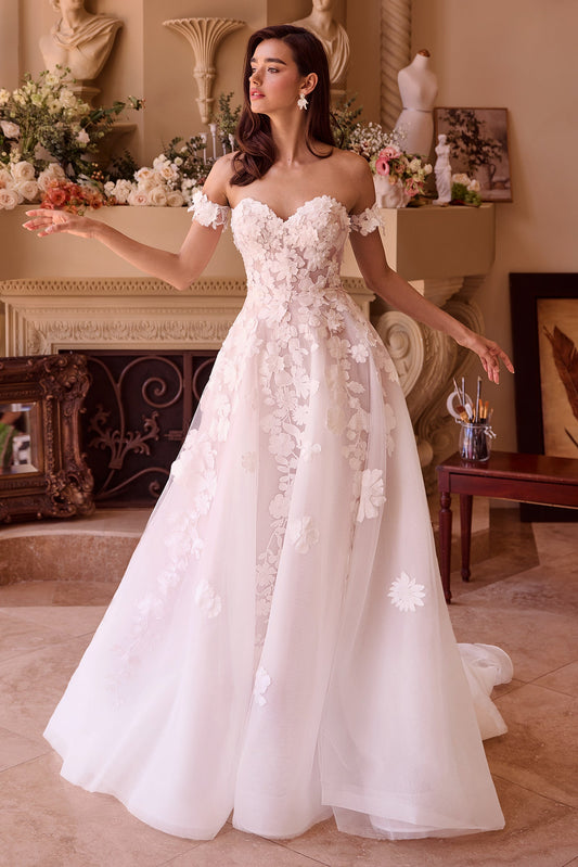 WL039 - Robe de mariée bustier en dentelle florale - Andrea &amp; Leo
