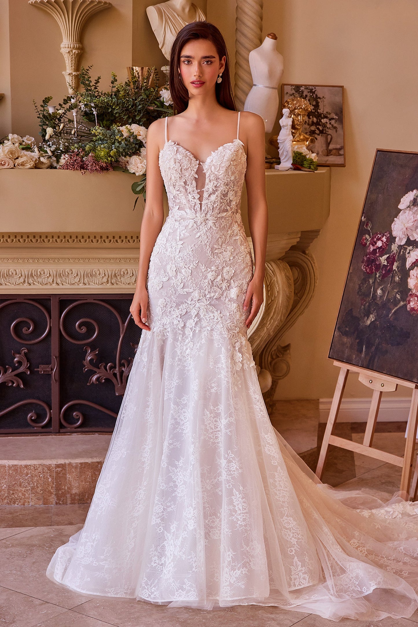 WL051 - Robe de mariée sirène ajustée en dentelle - Andrea &amp; Leo