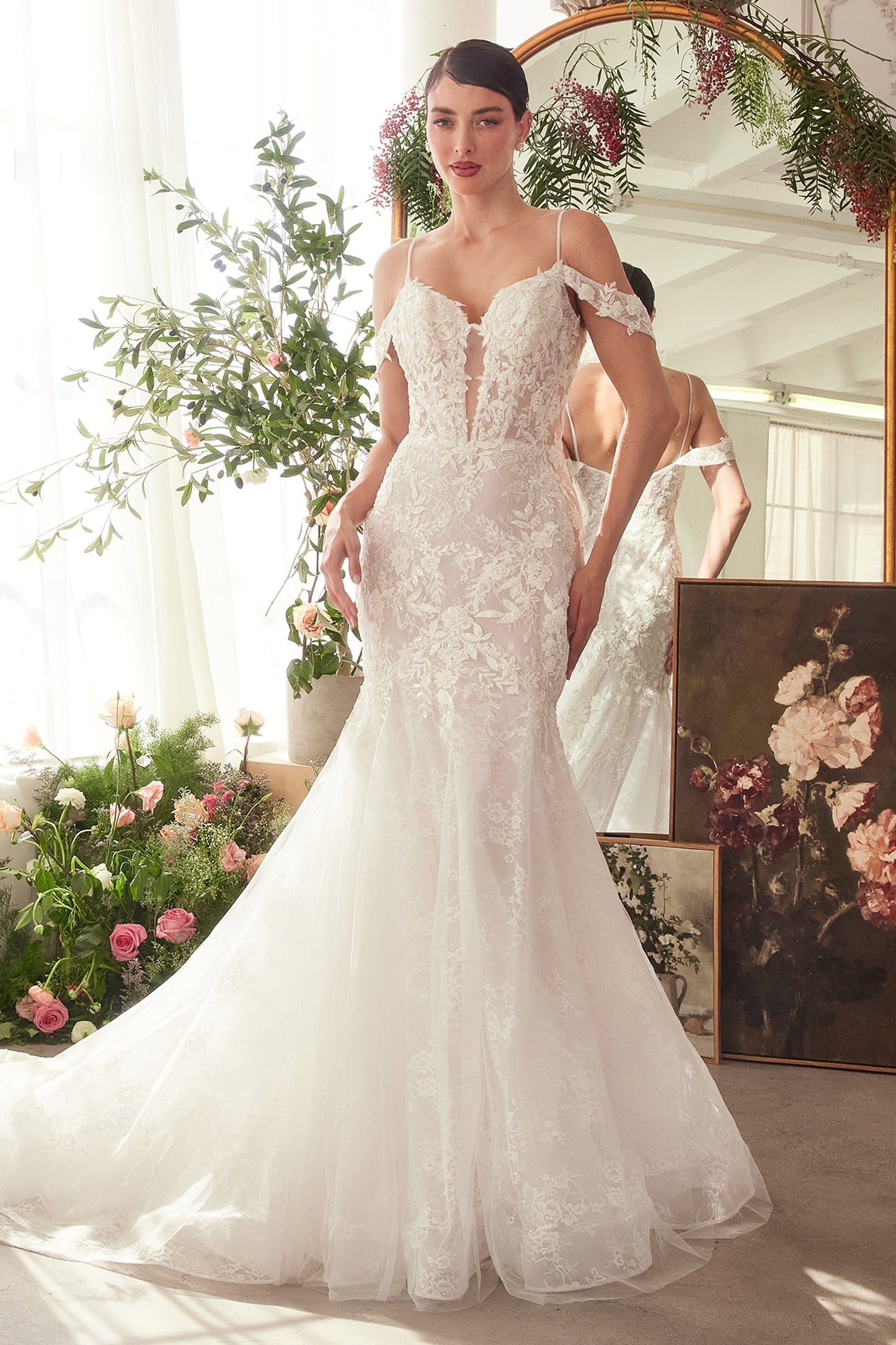 WL051 - Robe de mariée sirène ajustée en dentelle - Andrea &amp; Leo