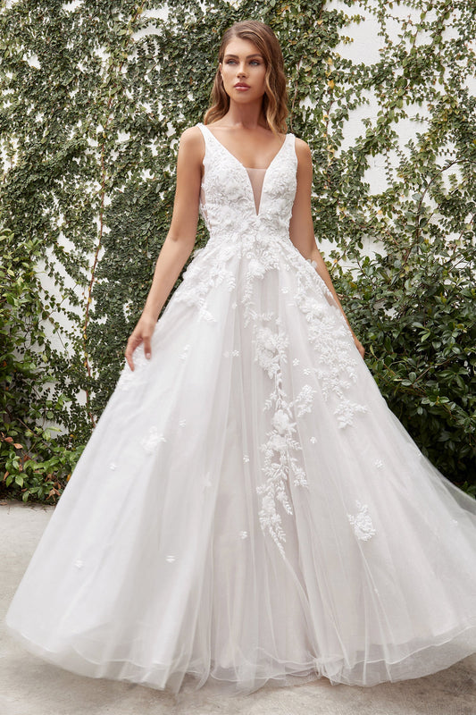 A1028W - ROBE DE MARIÉE EN DENTELLE GARDENIA - ANDREA &amp; LEO