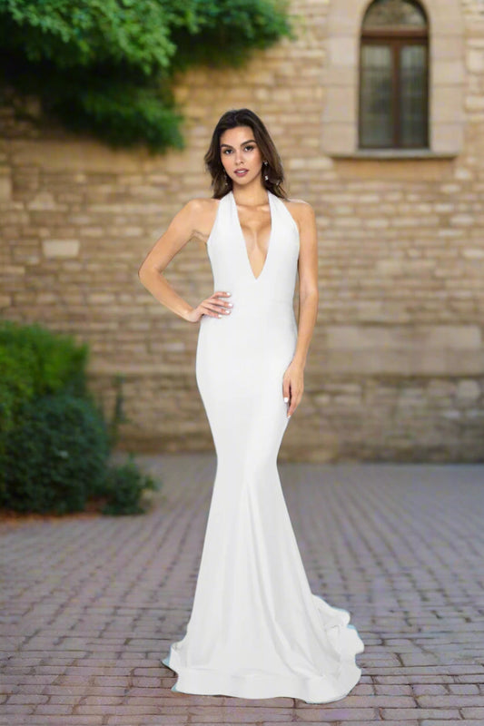 Raven Gown - White-  FINAL SALE