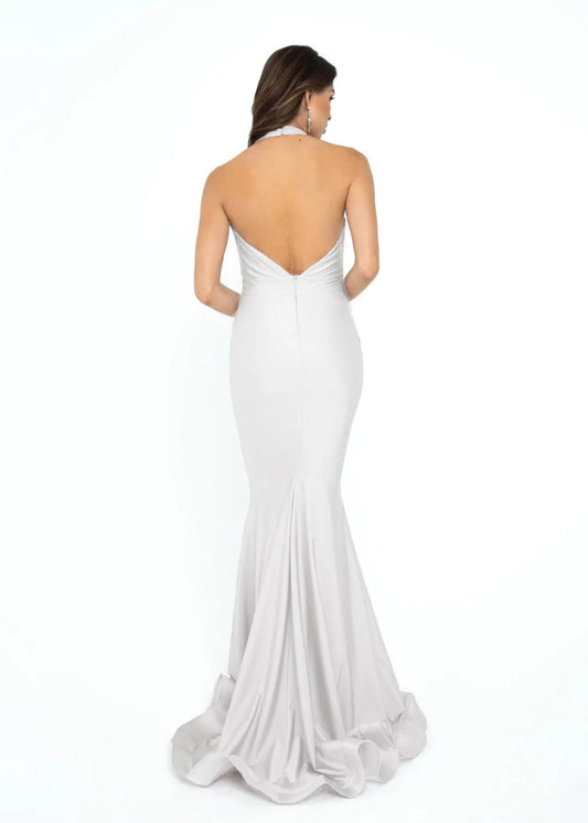 Raven Gown - White-  FINAL SALE