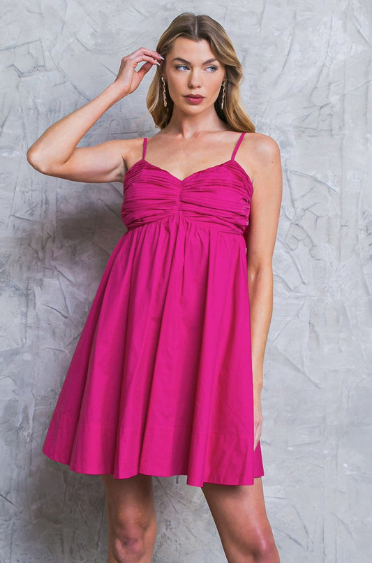 GIVE IT A GUESS WOVEN MINI DRESS