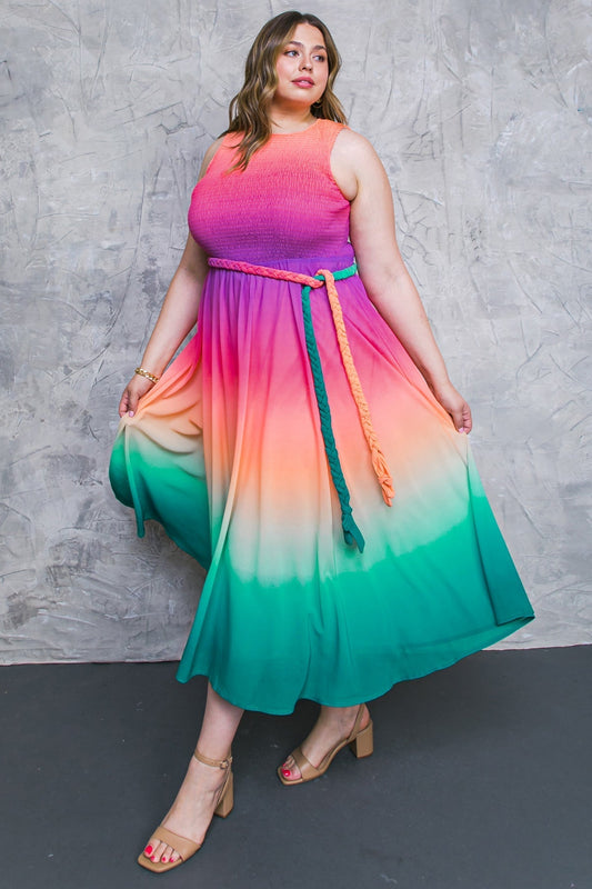 CATER TO YOU MULTI COLOR MIDI DRESS