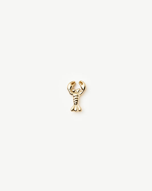 Fine Lobster Single Stud Earring | 14k Solid Gold