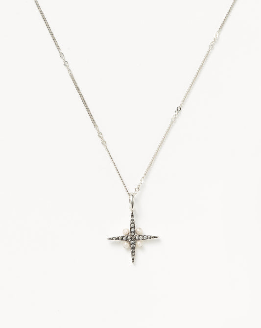 Harris Reed North Star Pearl Necklace | Sterling Silver/Pearl