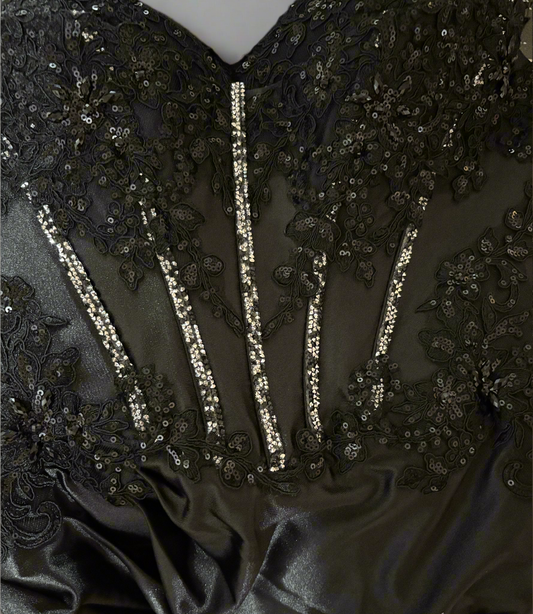 Jupiter Gown - Fitted Strapless Lace & Satin Gown