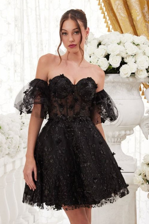 Evie Mini Dress - FLORAL STRAPLESS SHORT DRESS