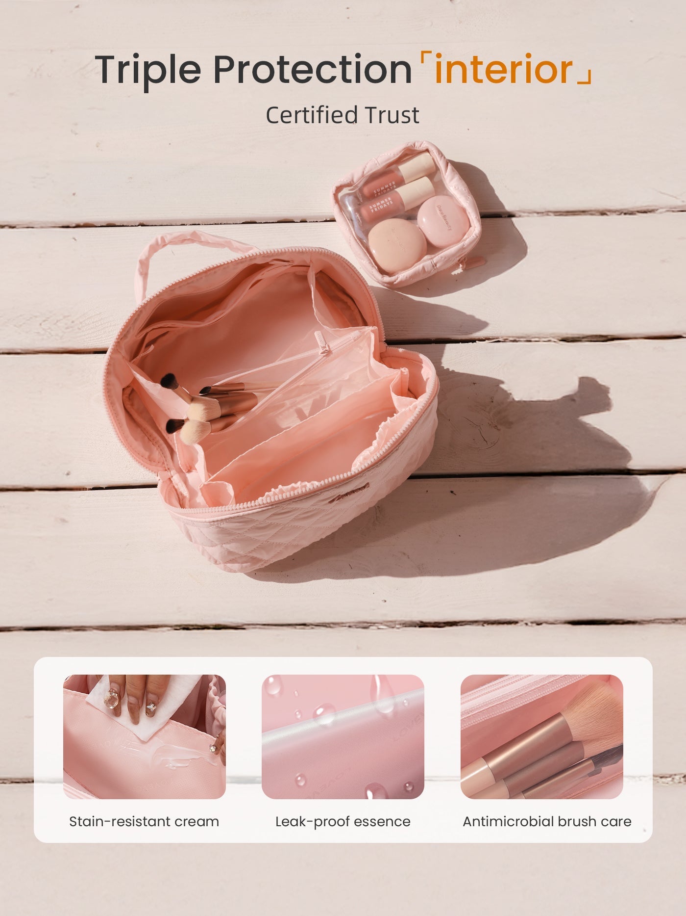 Trousse de maquillage de voyage 2 pièces