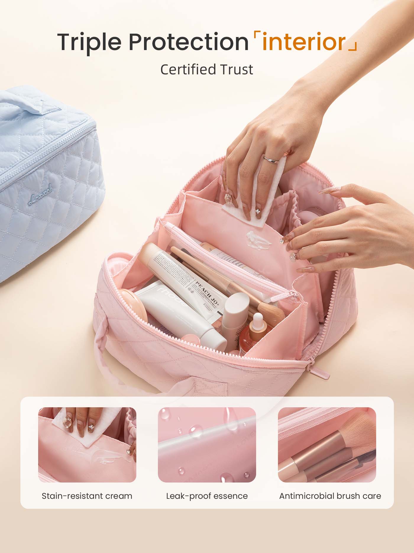 Trousse de maquillage de voyage 2 pièces 